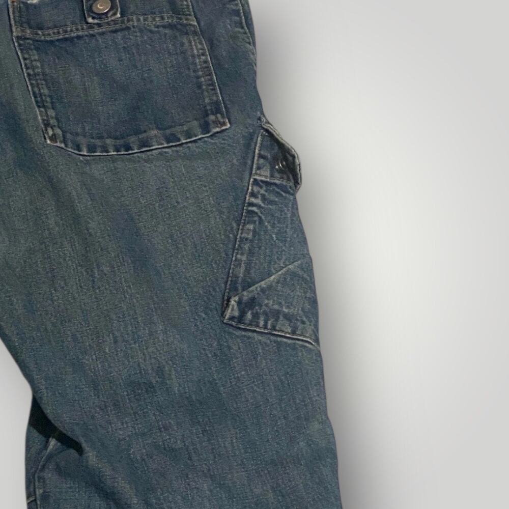 Vintage Armani Jeans 36 Carpenter Cargo Pants Zip Hem Gorpcore Archive Simint View 3